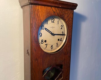 Vintage Seiko Wall Clock – Japanese Pendulum Clock, 1950s, Fully