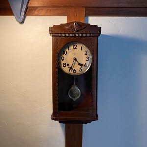 Antique Seikosha Wall Clock | Japanese Vintage Pendulum Clock | 1960s