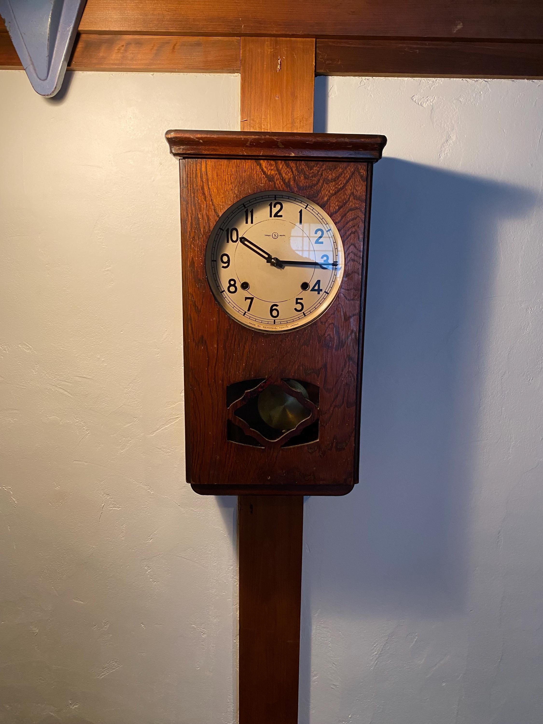 Vintage Seiko Wall Clock – Japanese Pendulum Clock, 1950s