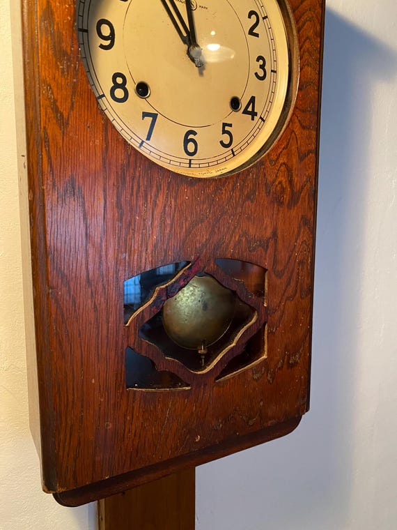 インテリア時計 antique wall clock Vintage Seiko Wall Clock – Japanese Pendulum Clock, 1950s