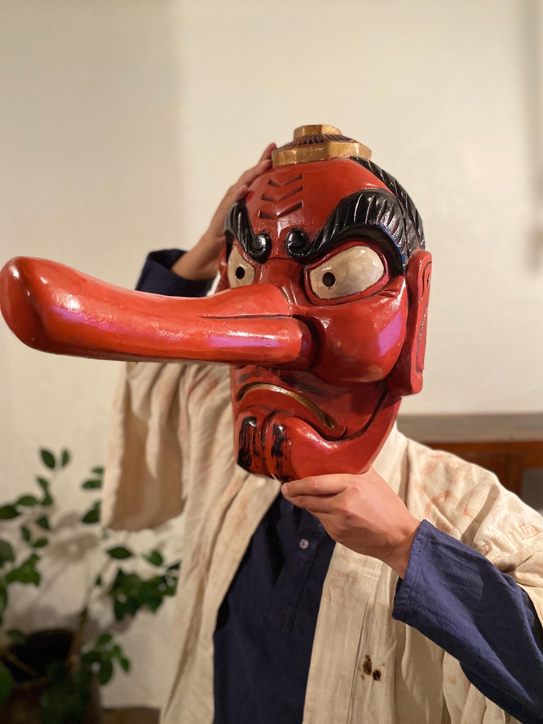 巨大天狗面　骨董　アンティーク il_1080xN.7225007847_jhc4.jpg