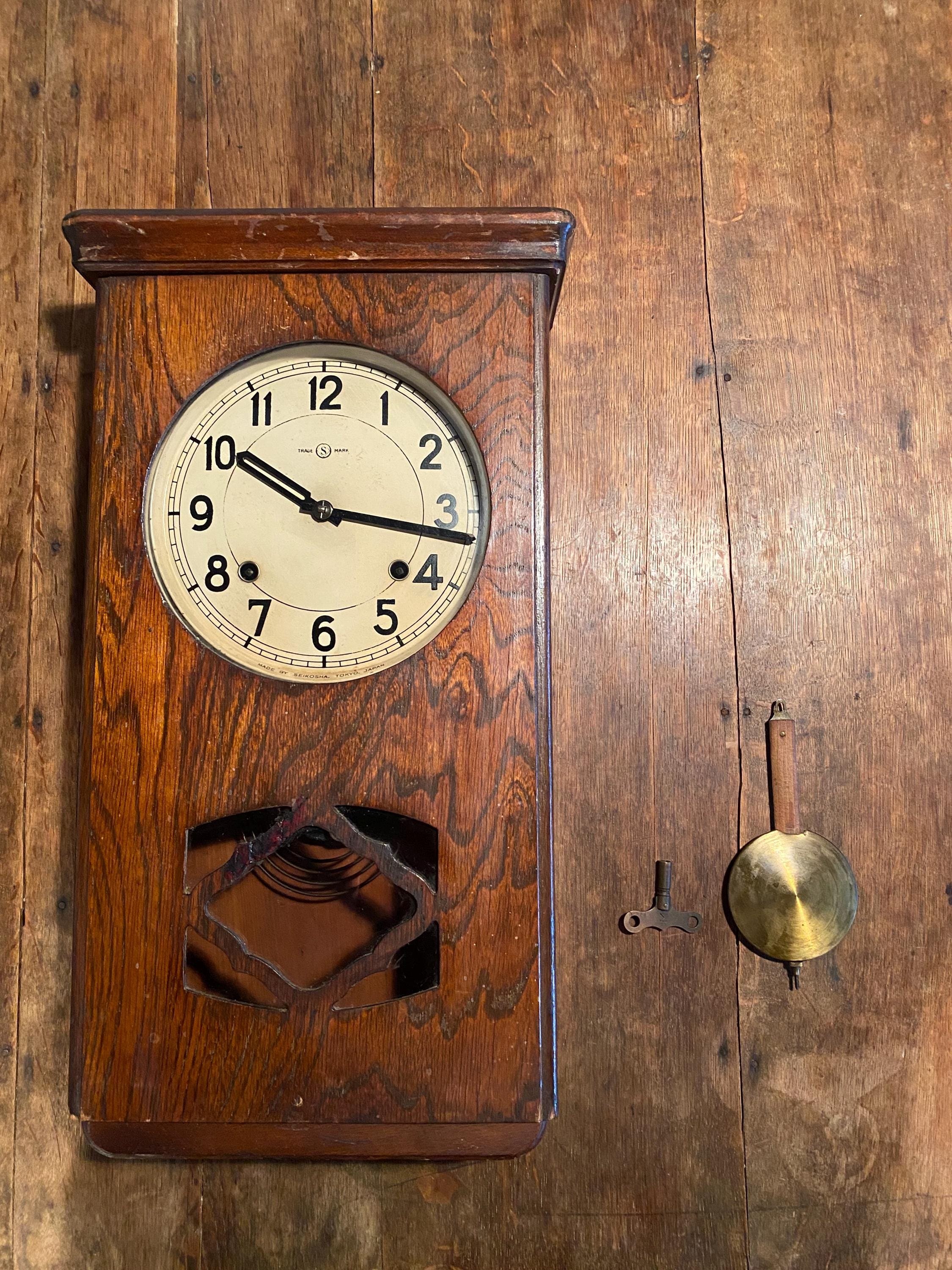Vintage Seiko Wall Clock – Japanese Pendulum Clock, 1950s, Fully