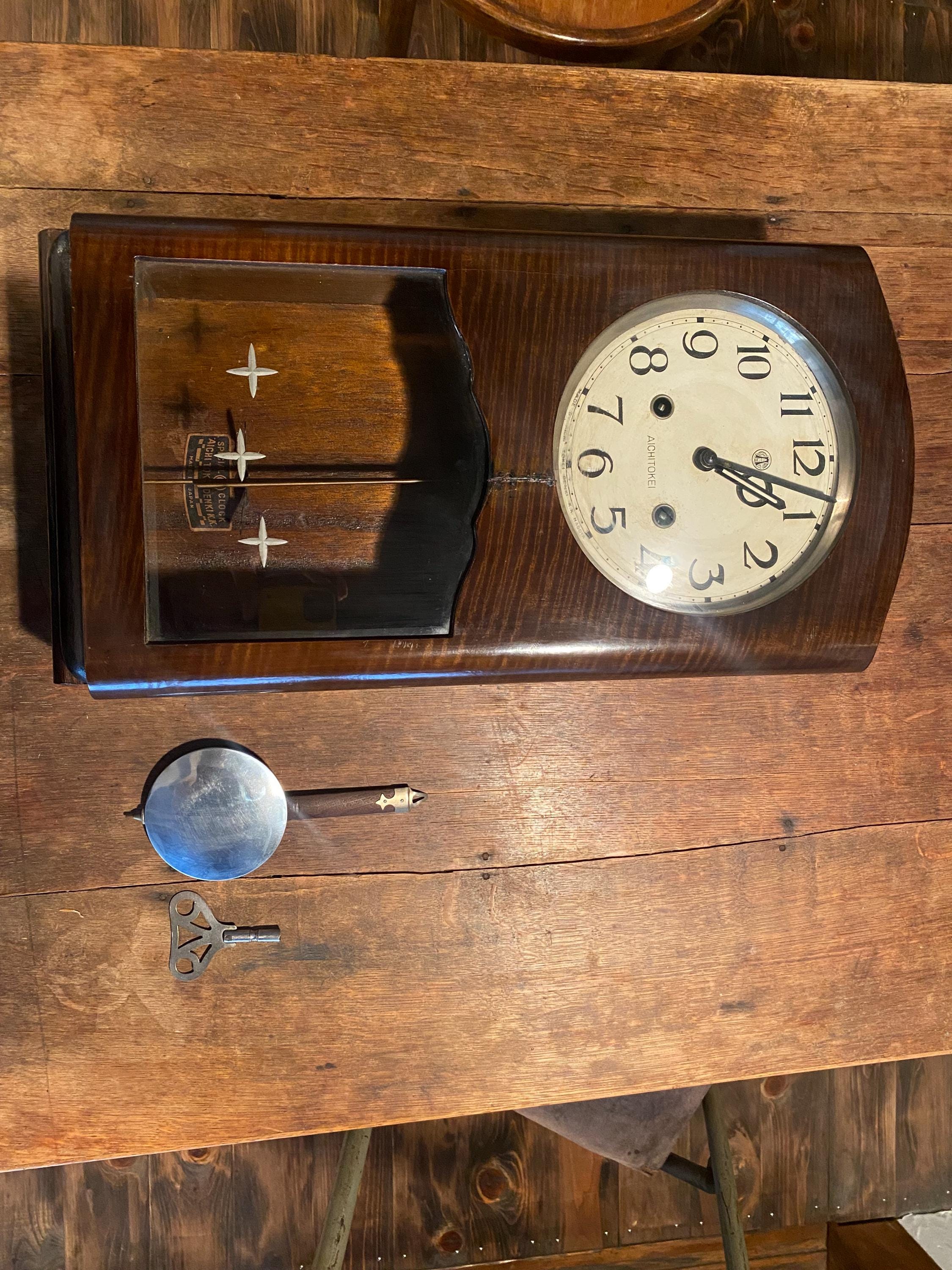 Vintage Aichi Wall Clock – Japanese Pendulum Clock 1950s