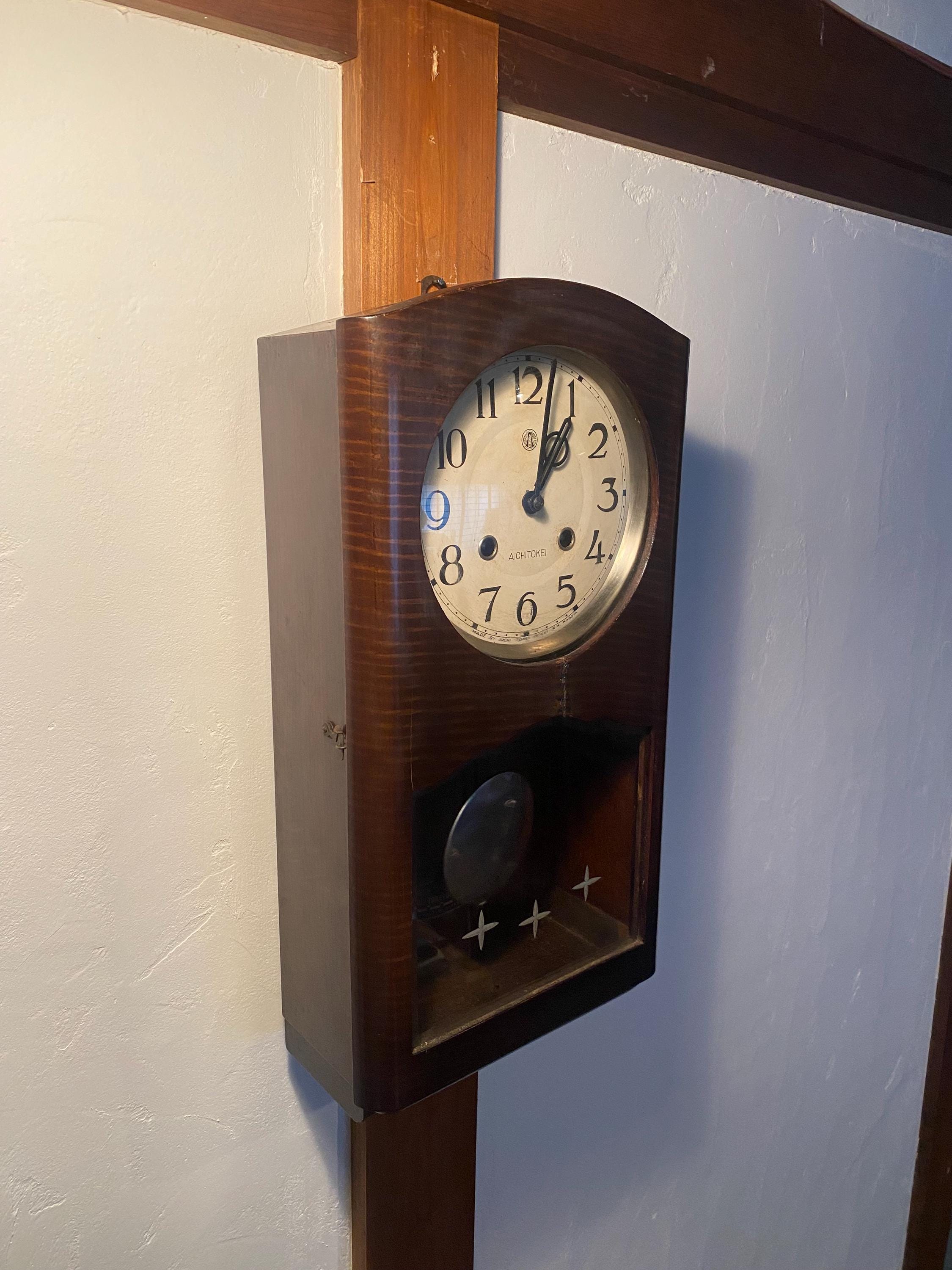Vintage Aichi Wall Clock – Japanese Pendulum Clock 1950s