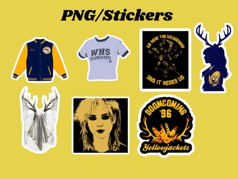 Yellowjackets Stickers Bundle 25 PNG Stickers With Transparent ...