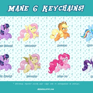 Mane 6 MLP Acrylic Keychains