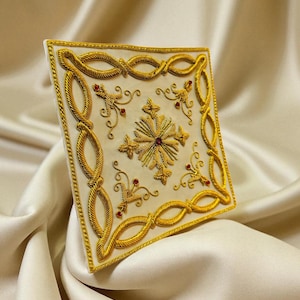 hand-made embroidered pall
