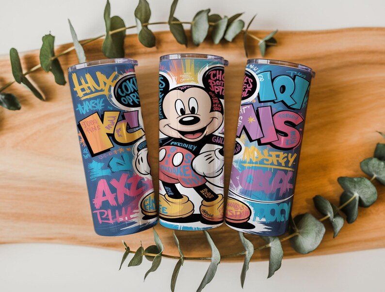 Mickey Mouse Friends 20oz Tumbler Wrap Bundle PNG | 16+ Cartoon Character Sublimation Designs | Digital Download image 7