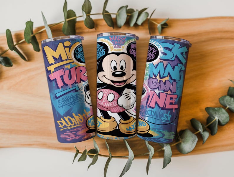Mickey Mouse Friends 20oz Tumbler Wrap Bundle PNG | 16+ Cartoon Character Sublimation Designs | Digital Download image 18