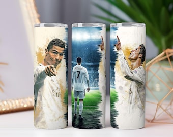 Envoltura para vaso Ronaldo de 20 oz, PNG, descarga digital