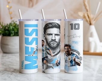 Soccer Legend Tumbler Wrap PNG | Football Player 20oz Skinny Tumbler Design | Sports Sublimation Wrap Instant Download