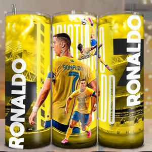 Descarga digital de envoltura para vaso Ronaldo CR7 de 20 oz (formato PNG)