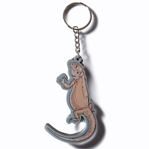 Bearded Dragon Keychain – Cute Reptile Lizard Pet Owner Accessory – Animal Key Ring for Keys, Bags, Backpacks – Gift for Reptile Lovers