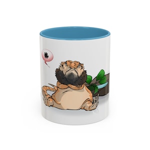 Grumpy Bearded Dragon Kaffeebecher | Lustige Eidechse Liebhaber Tasse, Reptilien Besitzer Geschenk, Bearded Dragon Haustier Keramik Tasse für Kaffee, Tee oder heiße Getränke