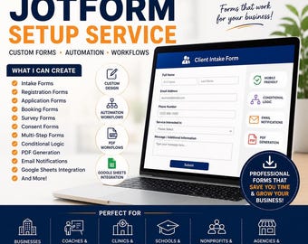 Jotform Form Design Service | Custom Intake & Registration Forms | Business Automation