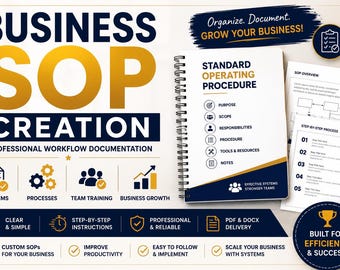Business SOP Creation Service | Standard Operating Procedures | Workflow Documentation | Company Process Manual