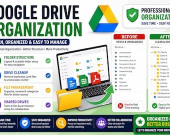Google Drive Organization Service Folder Structure Cleanup File Management and Drive Optimization
