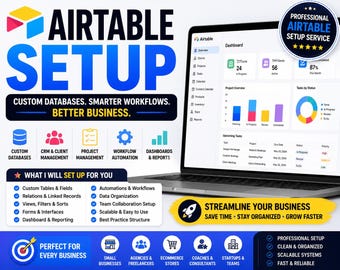 Airtable Setup Service Custom Database CRM Project Management Workflow Automation