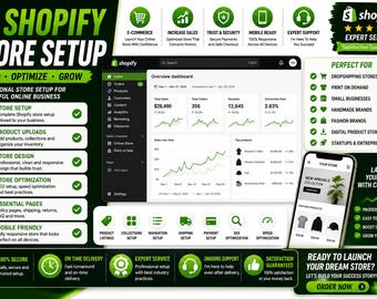 Shopify Store Setup Service Ecommerce Website Product Listings and Store Optimization
