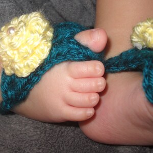 Infant Sandals Slip On Soleless Flower Adorned Babies Newborns