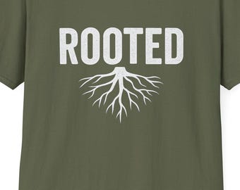 Camiseta inspiradora con raíces para amantes de la jardinería y entusiastas de las plantas.