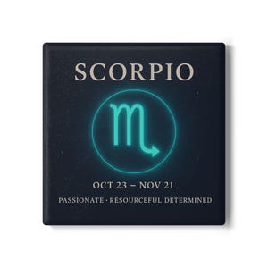 Scorpio Ceramic Coaster, Zodiac Astrology Birthday Christmas Work Gift, Gift for Scorpio, Horoscope Trivet, Astrological Present, Star Sign