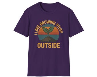 Me encanta cultivar plantas al aire libre. Camiseta unisex divertida de jardinería.
