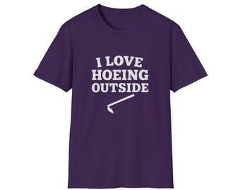 Camiseta divertida de jardinería "Me encanta cavar afuera" Camiseta con humor sobre jardinería Camiseta de trabajo en el jardín Regalo para jardineros Camiseta con humor para exteriores