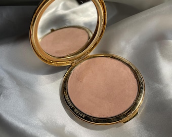 Vintage Gold Plated Estée Lauder Mirror Compact Powder Case