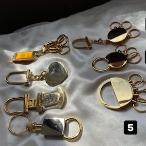 Vintage Brass Keychain, Retro Gold Keychain, Pick Your Keychain