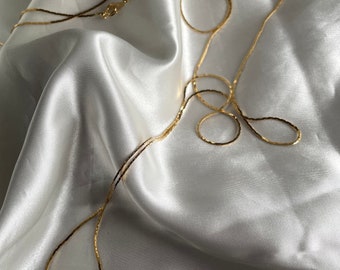 Long Vintage Gold Tone Chain Necklace