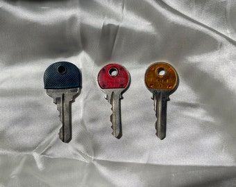 Vintage Silver Tone Cole Car Key, Antique Keys, Colorful Keys, Pick Your Key