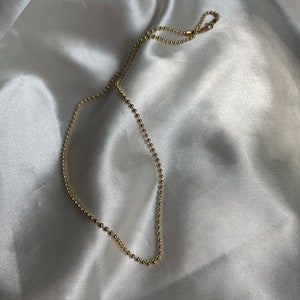 Vintage Gold Tone Ball Chain Necklace image 3