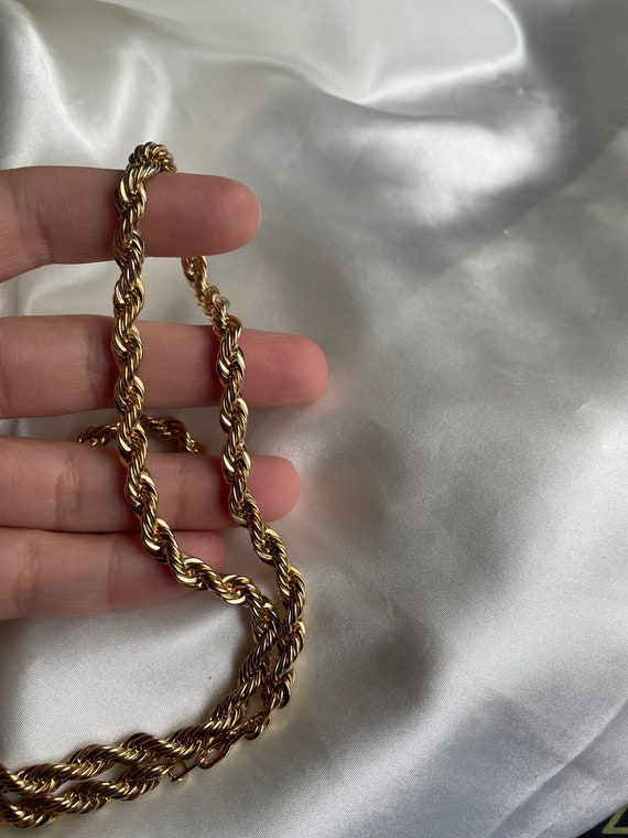 Vintage Monet Gold Plated Rope Chain 