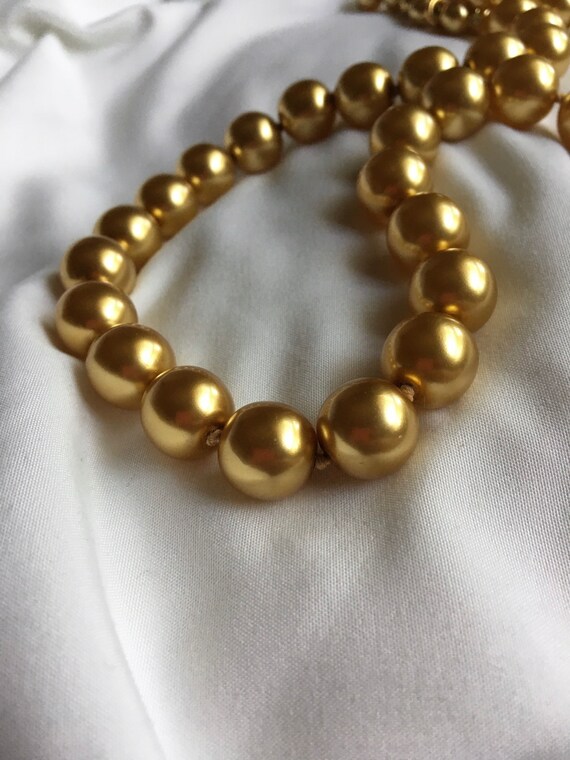 Joan Rivers Vintage Gold Pearl Necklace, Vintage S
