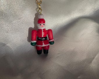 Santa Claus Necklace, Nutcracker Necklace, Christmas Jewelry