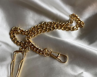 Vintage Gold Plated Watch Chain