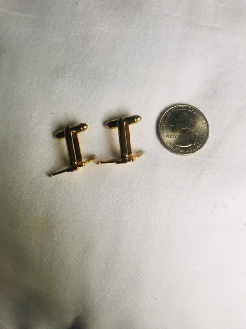 Vintage Gun Cufflinks Collectibles Gifts for Him Antique Cufflinks Gold Pistol Cuff Links