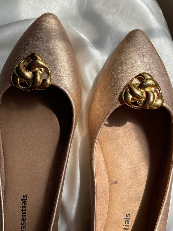 Vintage Bluette Gold Shoe Clips, Shoe Accessories… - image 2
