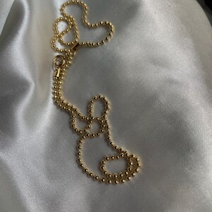 Vintage Gold Tone Ball Chain Necklace image 4