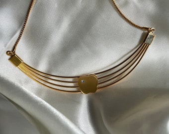 Vintage Gold Tone Apple Necklace