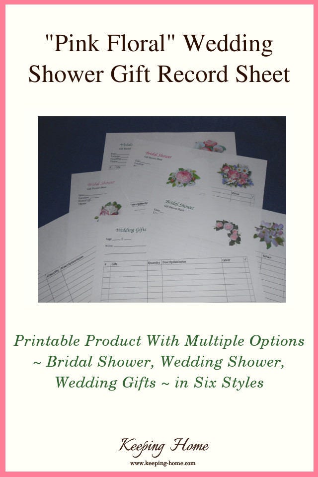 Pink Floral Wedding Gift Recorder Bridal Shower Wedding - Etsy