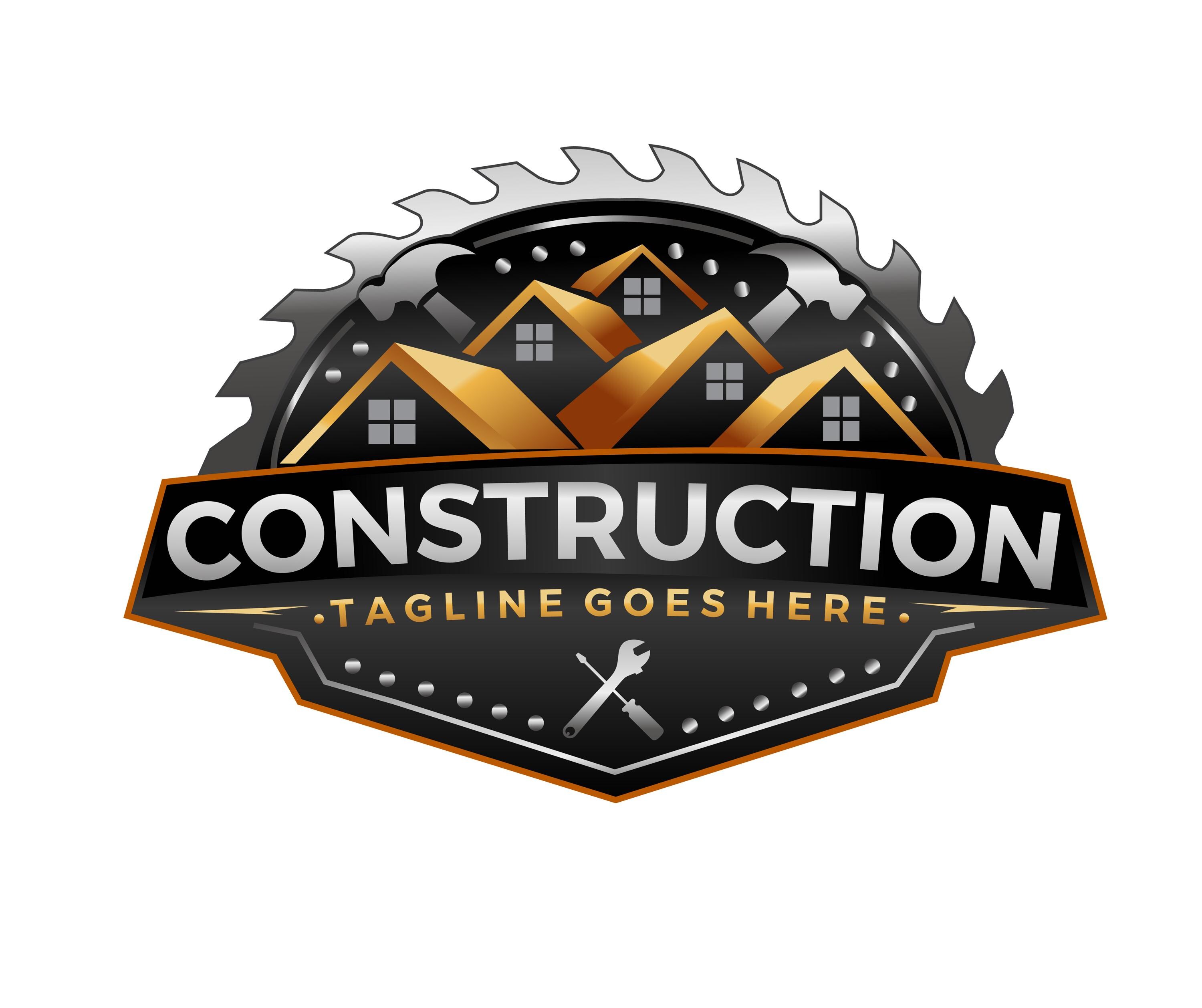 Construction Logo Design | Contractor Logo | Handyman Logo | Roofing ...