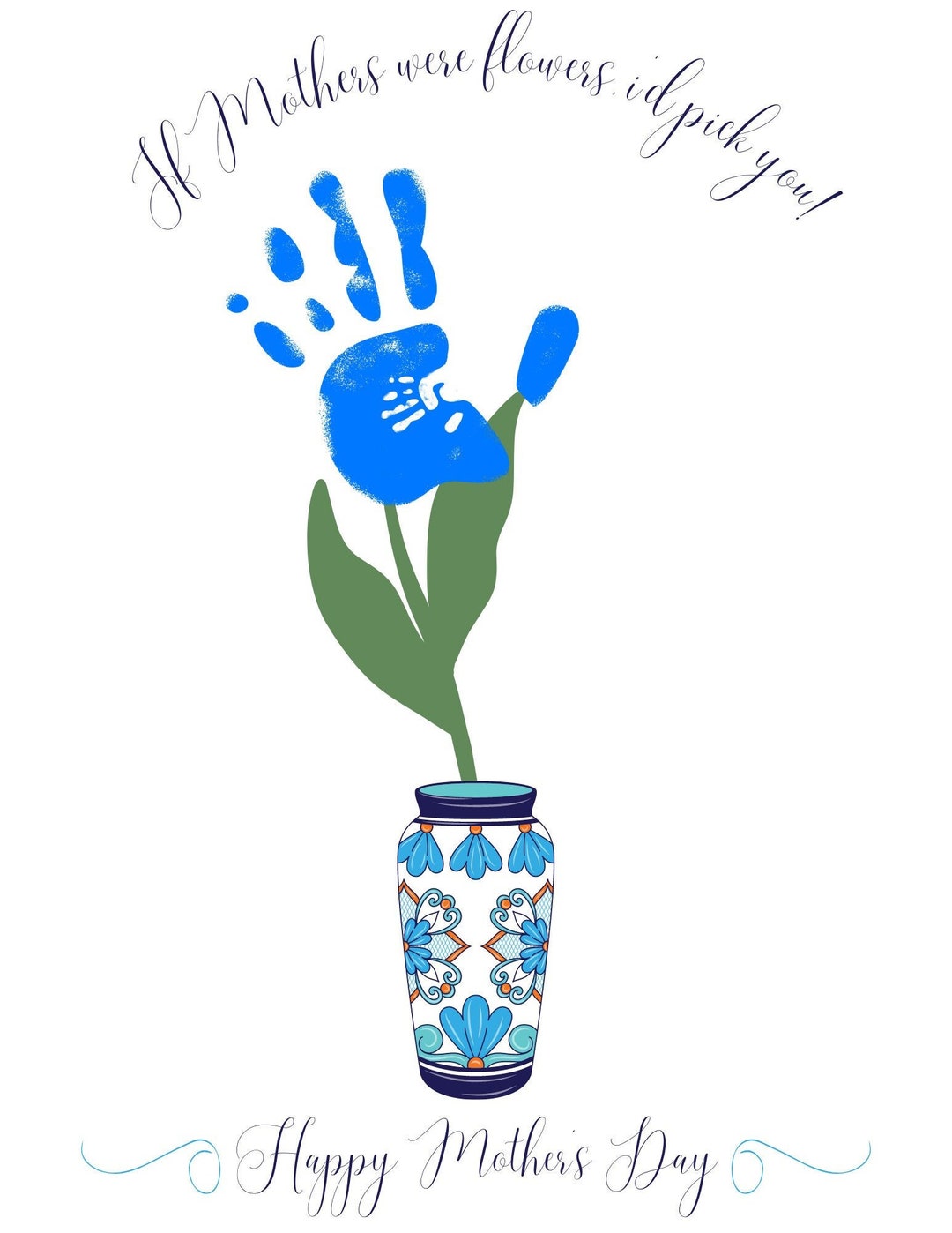 Customizable Mother's Day Printable Flower Digital Download. - Etsy