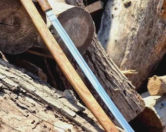 Spada Tanto giapponese fatta a mano, stile Samurai, a codolo intero con fodero in palissandro, decorativa, da collezione, regalo per lui/lei