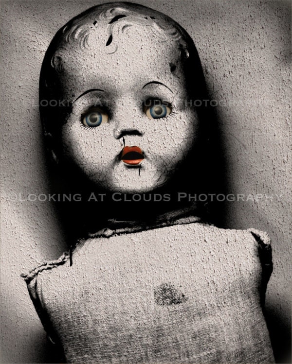 Creepy black doll top