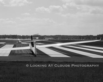 sailplane, airplane art photography, glider, aviation art, soaring, airplane wall decor, boys room, runway