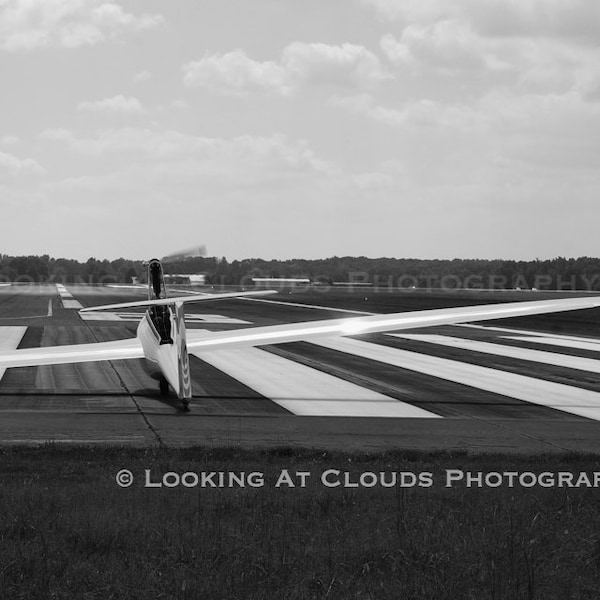 sailplane, airplane art photography, glider, aviation art, soaring, airplane wall decor, boys room, runway