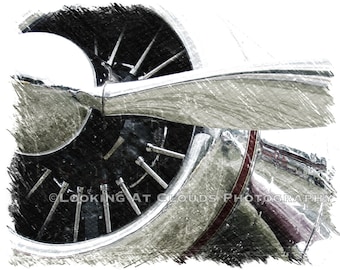 airplane propeller, Spartan airplane art photo, cowling and prop, aviation decor, pilot gift