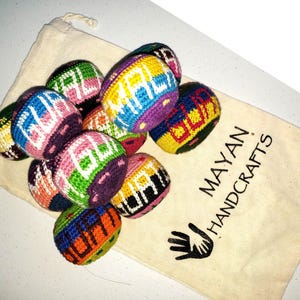Guatemala Stress Relief Crocheted Cotton Hacky SACKS JUGGLING BALLS Available In Multiple Options